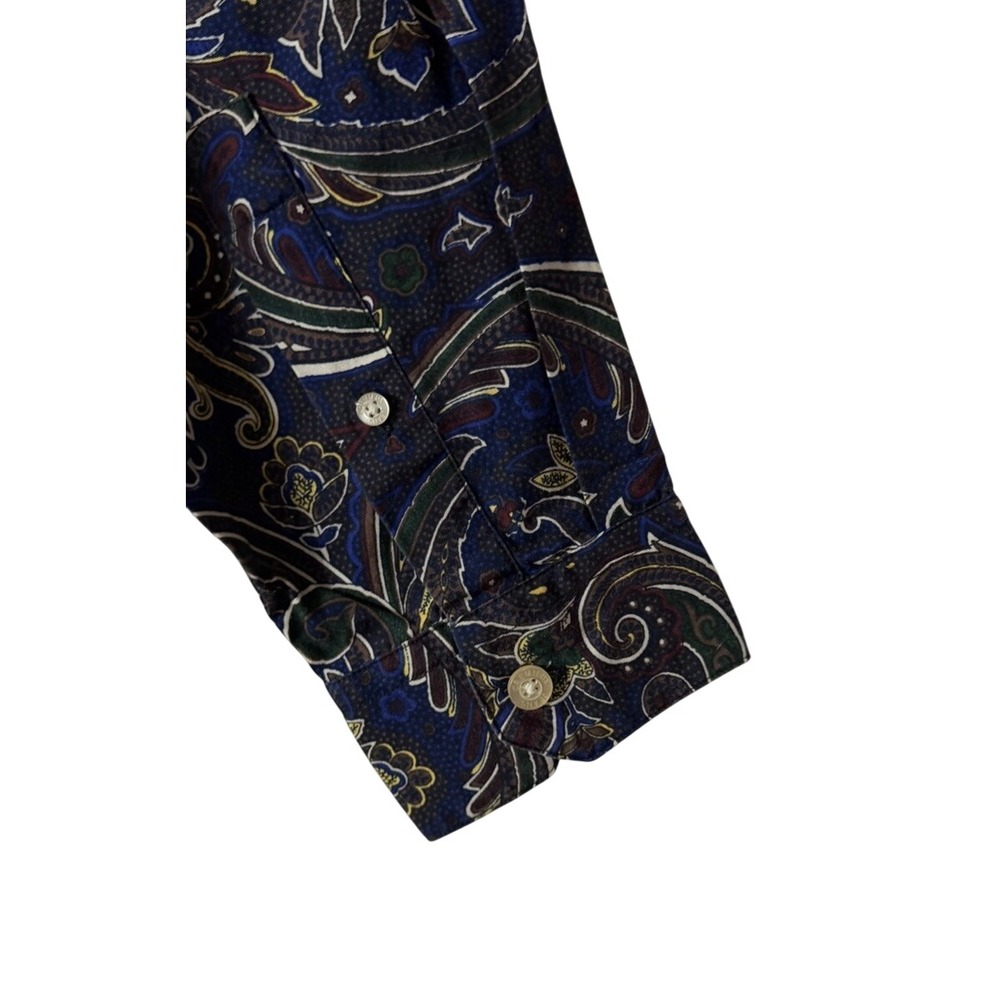 NWT Cremieux Mens Long Sleeve Button Down Paisley Cotton Shirt Size Large - Picture 16 of 16